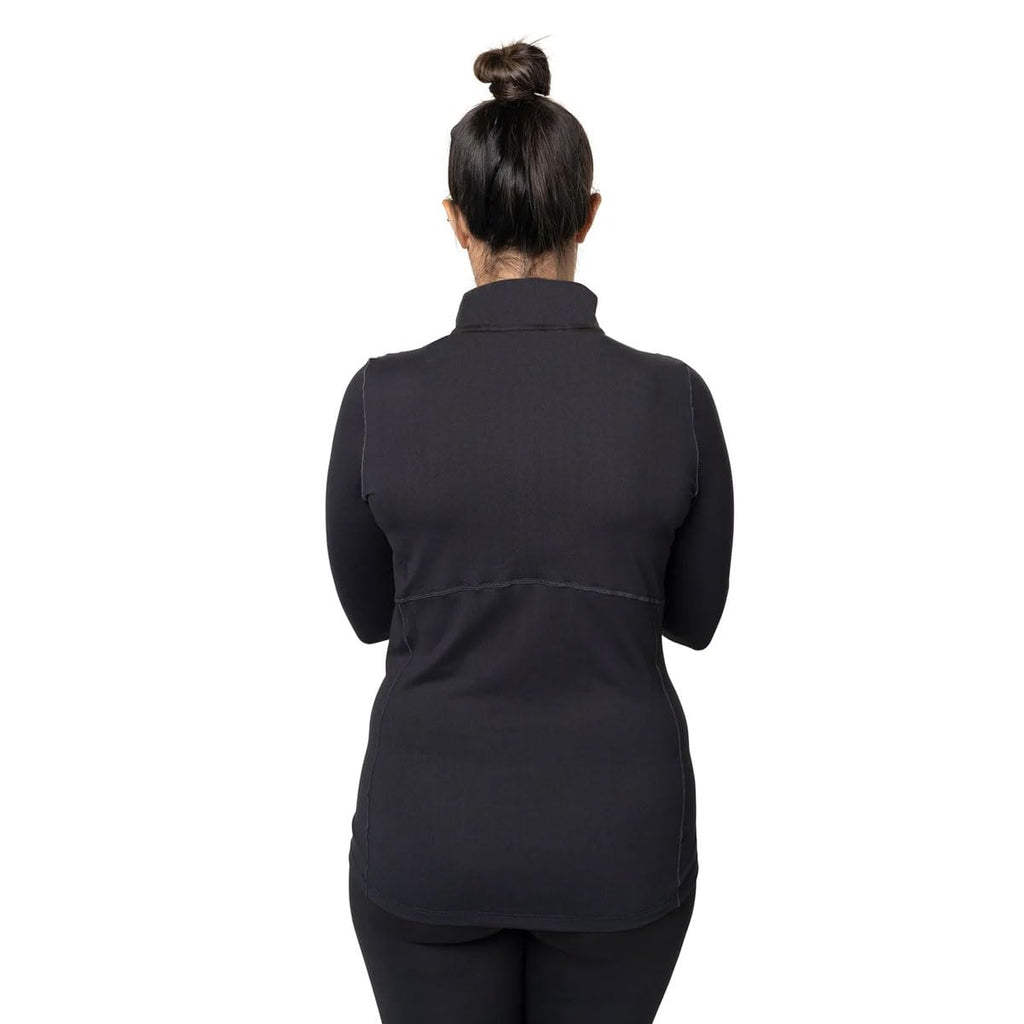Women's Midweight Quarter Zip Base Layer Top with Moisture-Wicking Performance
