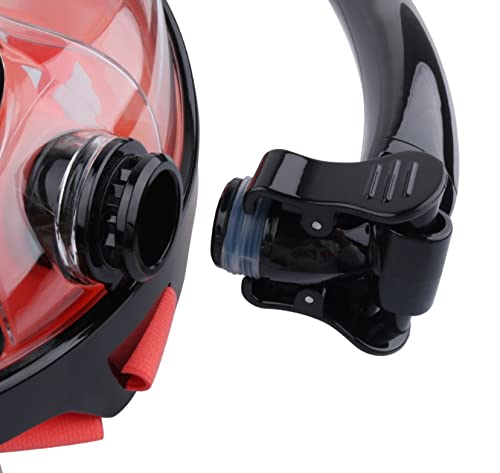 Full Face Snorkel Mask with Double Tube, Anti-Fog & Anti-Leak 180° View