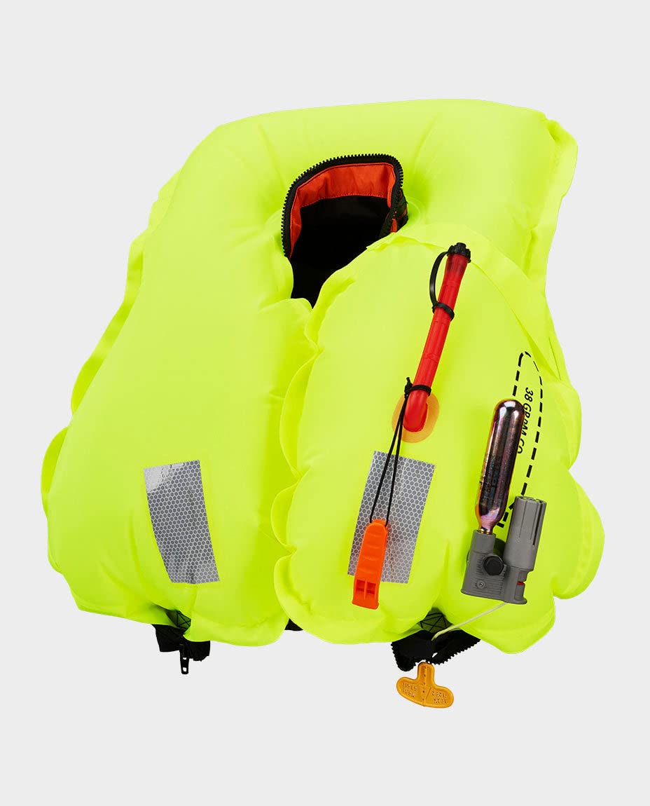 Adult Automatic Inflatable PFD Life Jacket with Manual Ripcord
