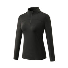 Women's Thermal Fleece Quarter Zip Long Sleeve Running & Golf Shirt