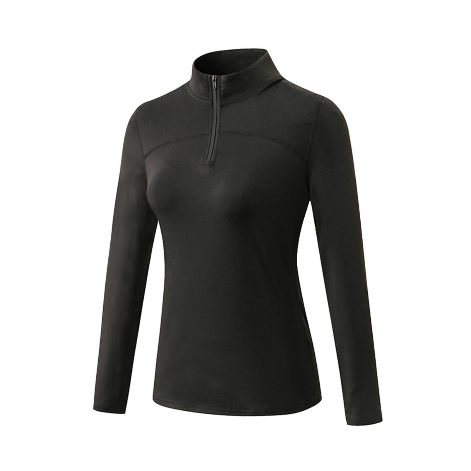 Women's Thermal Fleece Quarter Zip Long Sleeve Running & Golf Shirt
