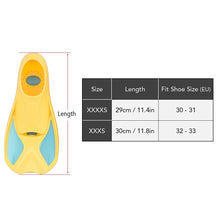 Kids Snorkeling Diving Swimming Fins Short Light Swim Flippers Foot for Training