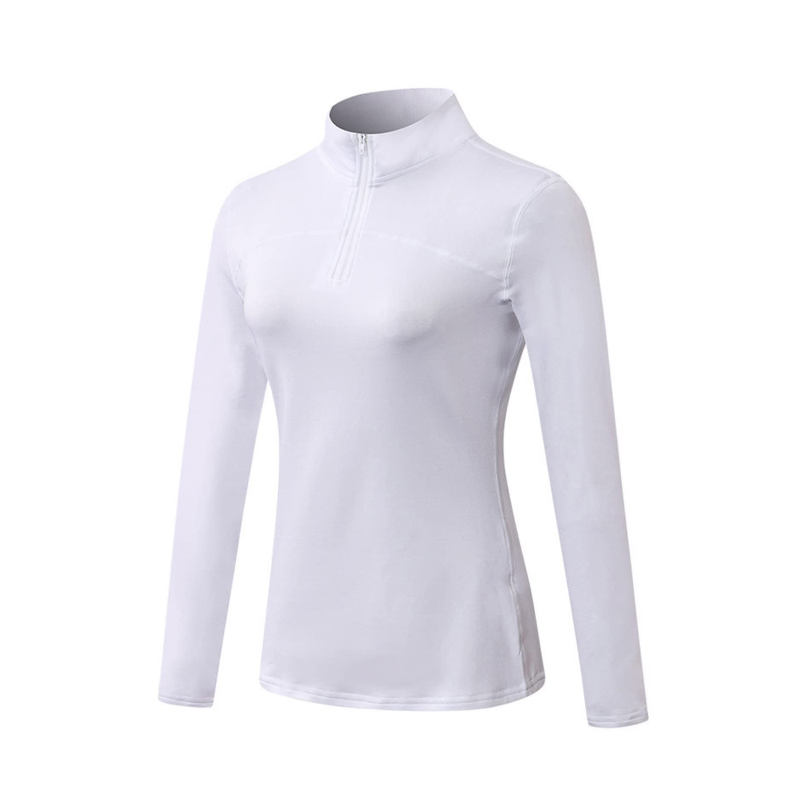 Women's Thermal Fleece Quarter Zip Long Sleeve Running & Golf Shirt
