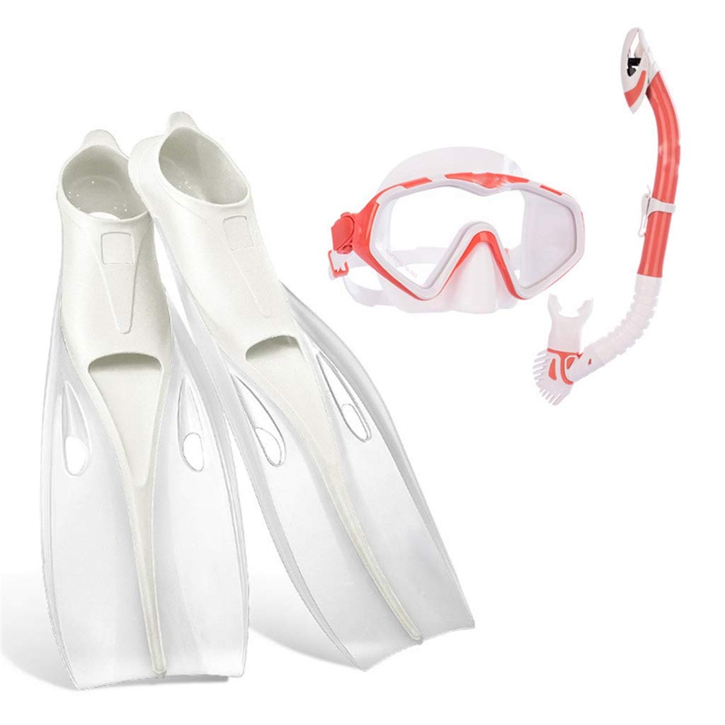 Snorkeling Set with Full Dry Mask, Swim Fins & Water Shoes