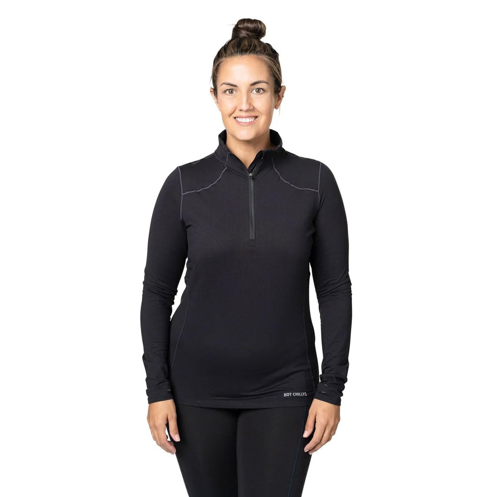Women's Midweight Quarter Zip Base Layer Top with Moisture-Wicking Performance