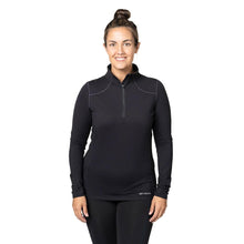 Women's Midweight Quarter Zip Base Layer Top with Moisture-Wicking Performance