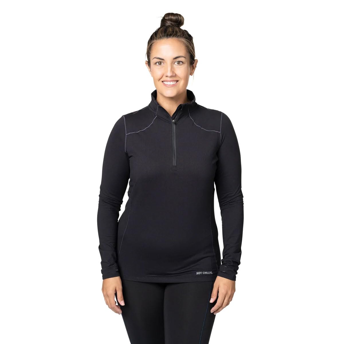 Women's Midweight Quarter Zip Base Layer Top with Moisture-Wicking Performance