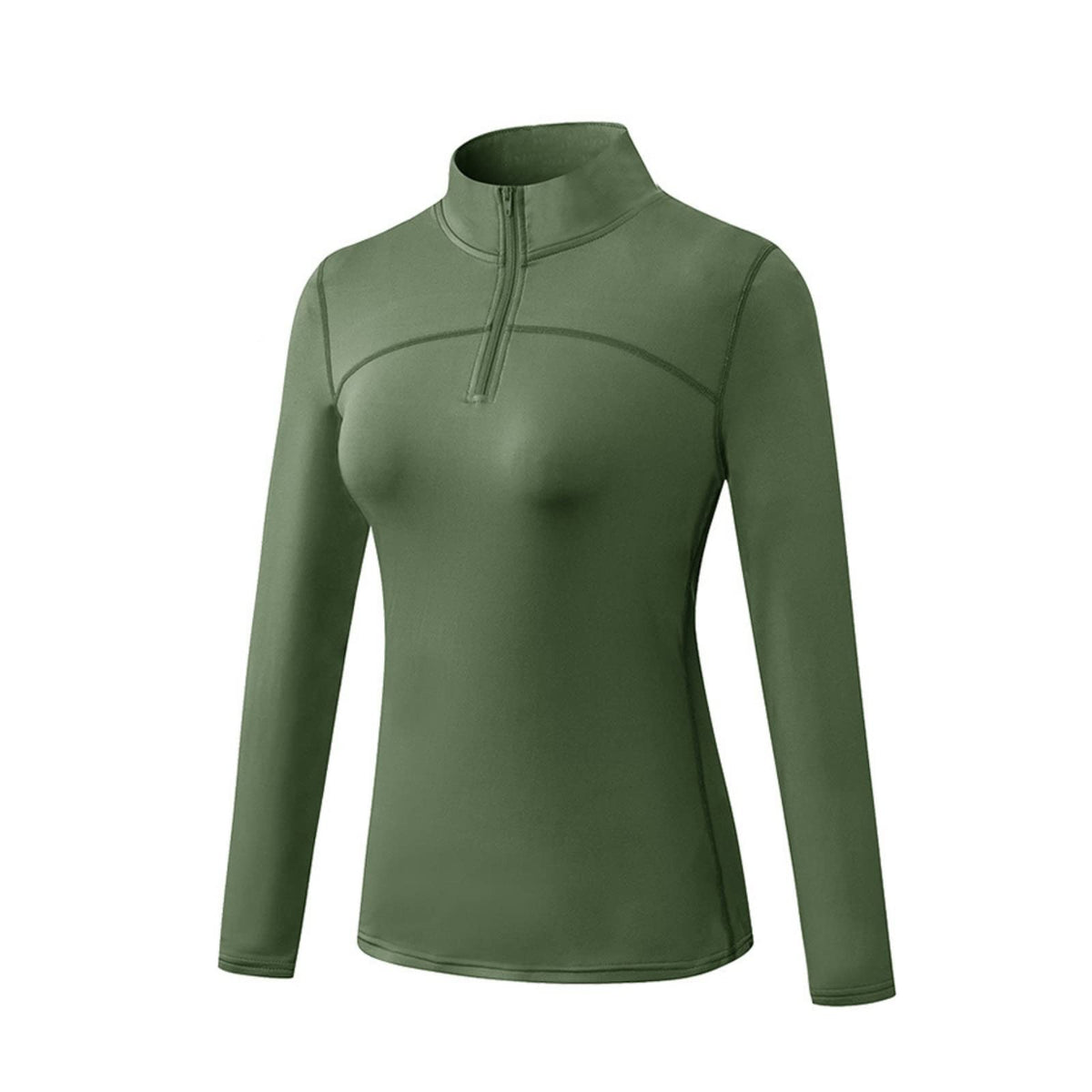 Women's Thermal Fleece Quarter Zip Long Sleeve Running & Golf Shirt