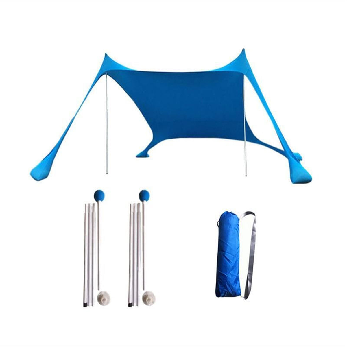 Family Beach Sun Shade Tent with Sandbag Anchors, 210 × 210 × 160 cm