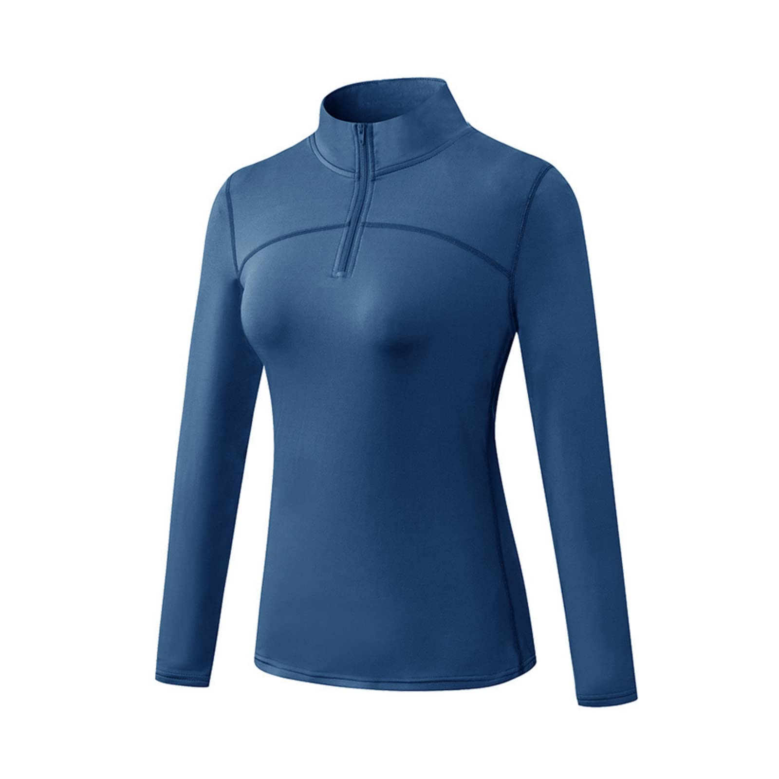 Women's Thermal Fleece Quarter Zip Long Sleeve Running & Golf Shirt