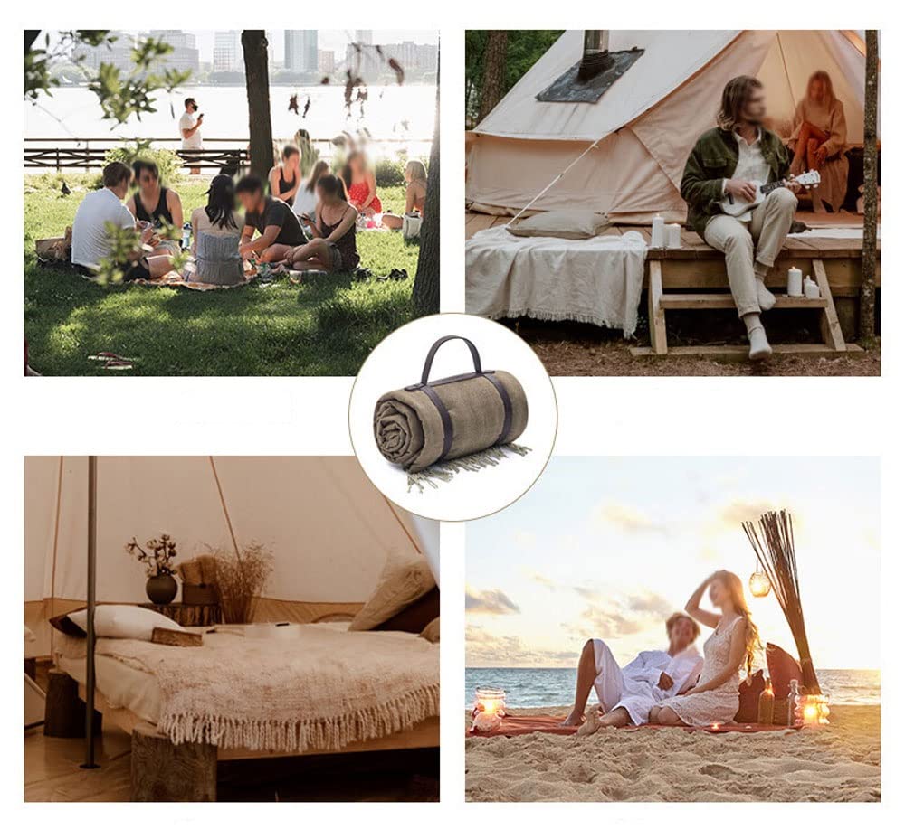 Large Waterproof Foldable Picnic Blanket for Beach, Camping & Travel