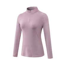 Women's Thermal Fleece Quarter Zip Long Sleeve Running & Golf Shirt