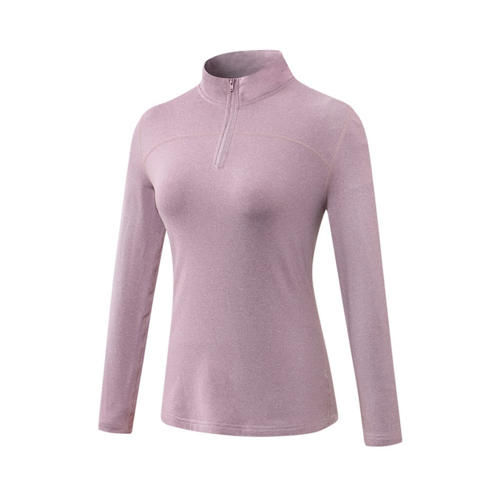 Women's Thermal Fleece Quarter Zip Long Sleeve Running & Golf Shirt