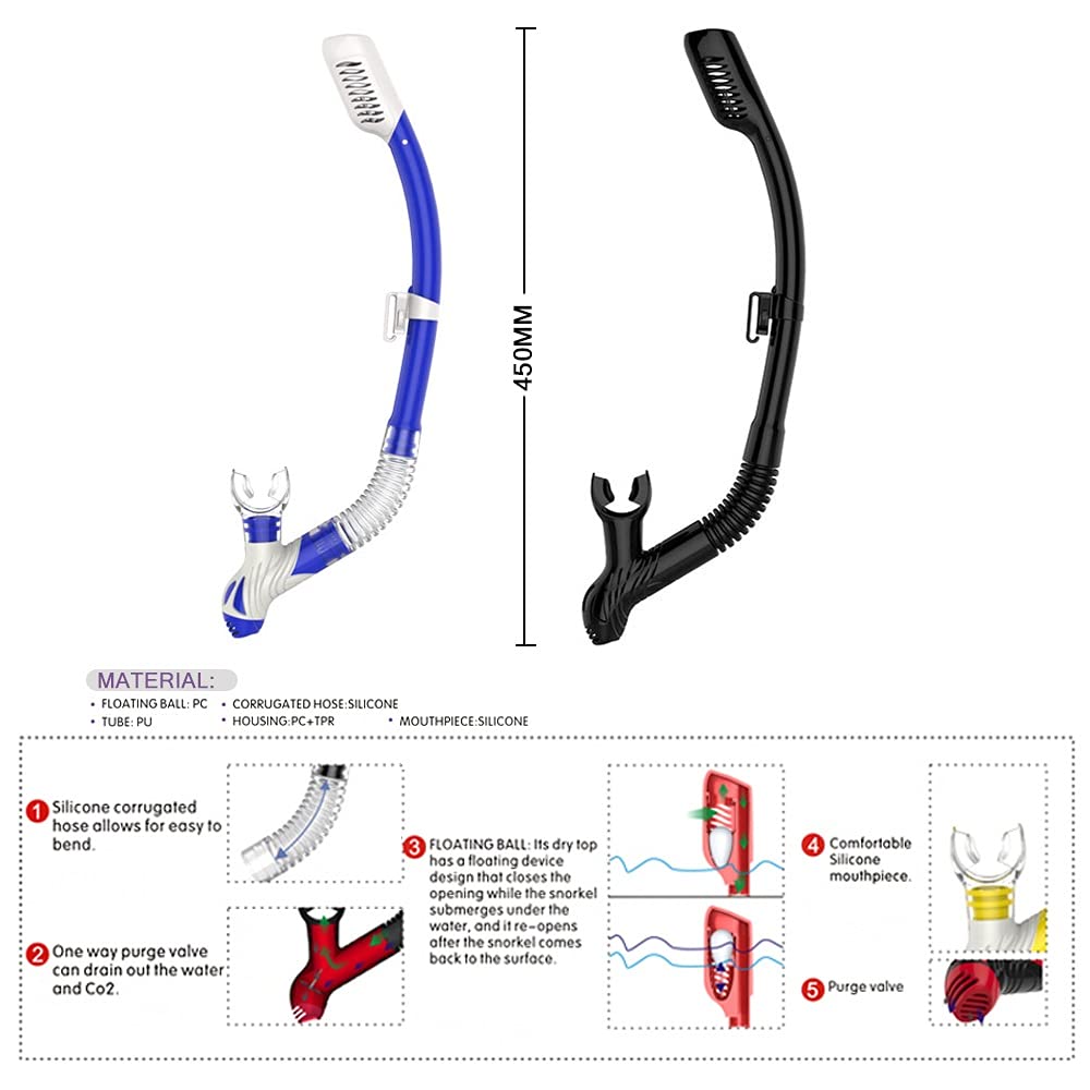 Snorkeling Set with Mask, Snorkel, Goggles & Swim Fins