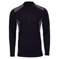 Men's Merino Wool Quarter Zip Base Layer Top with UPF 30+ Moisture-Wicking Performance