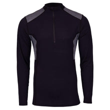 Men's Merino Wool Quarter Zip Base Layer Top with UPF 30+ Moisture-Wicking Performance
