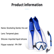 Snorkeling Set with Full Dry Mask, Swim Fins & Water Shoes