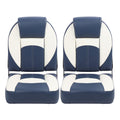 2-Piece Folding Marine Boat Seats with High-Back Foam Padding
