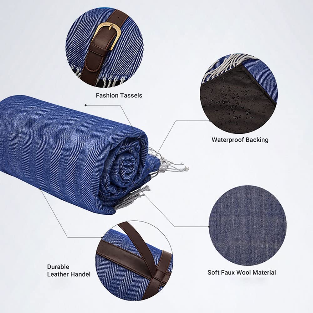 Large Waterproof Foldable Picnic Blanket for Beach, Camping & Travel