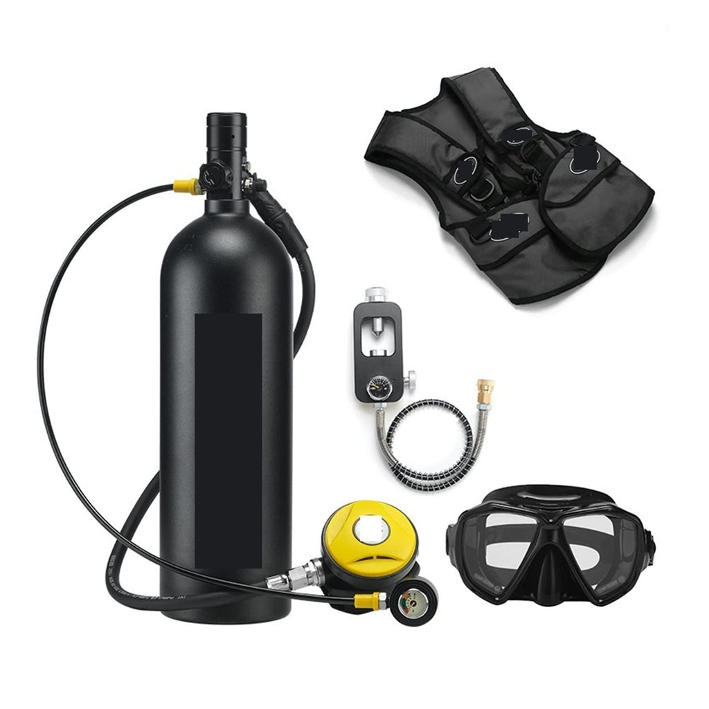 2L Scuba Tank Kit with Pressure Gauge for Diving & Snorkeling