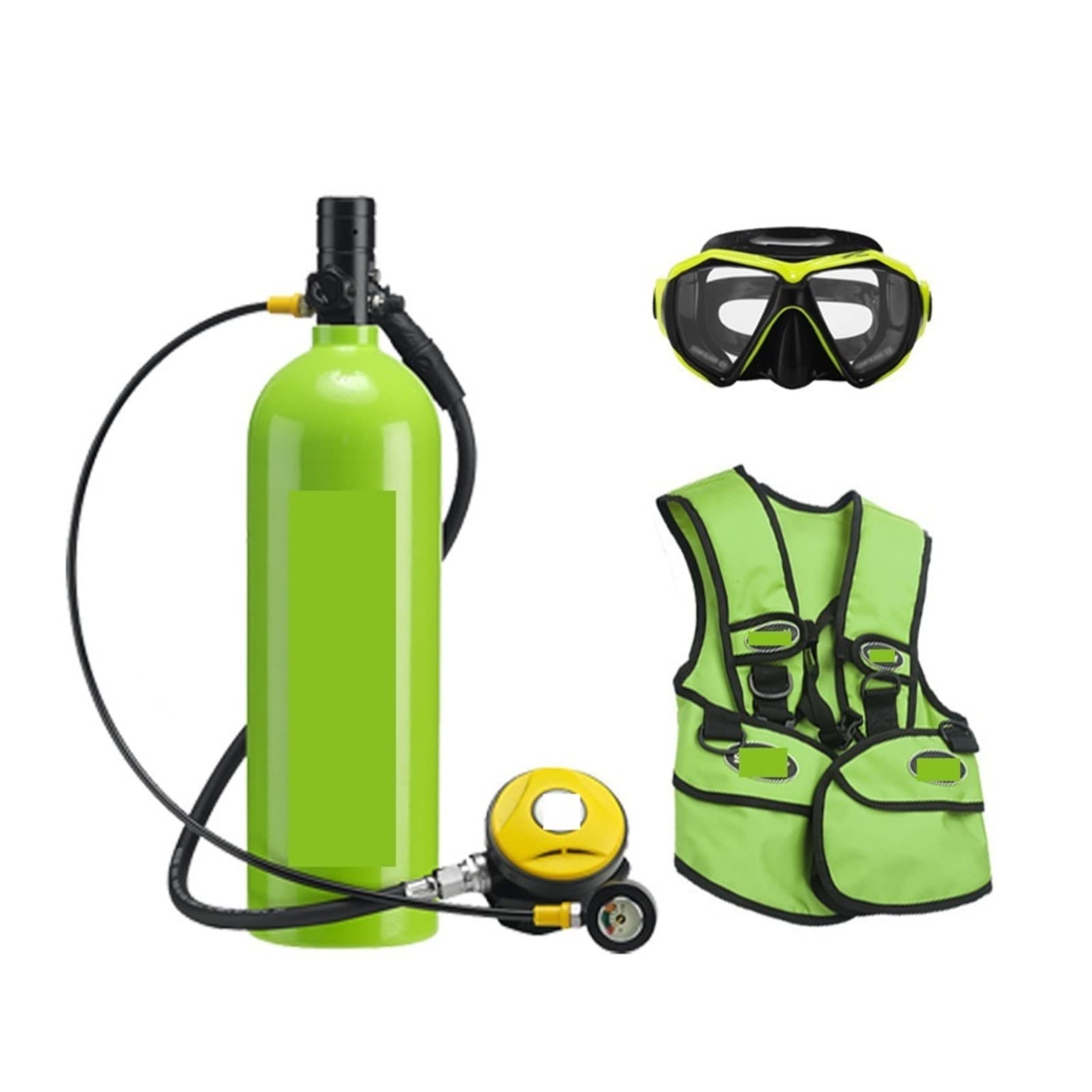 2L Scuba Tank Kit with Pressure Gauge for Diving & Snorkeling