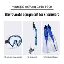 Snorkeling Set with Full Dry Mask, Swim Fins & Water Shoes