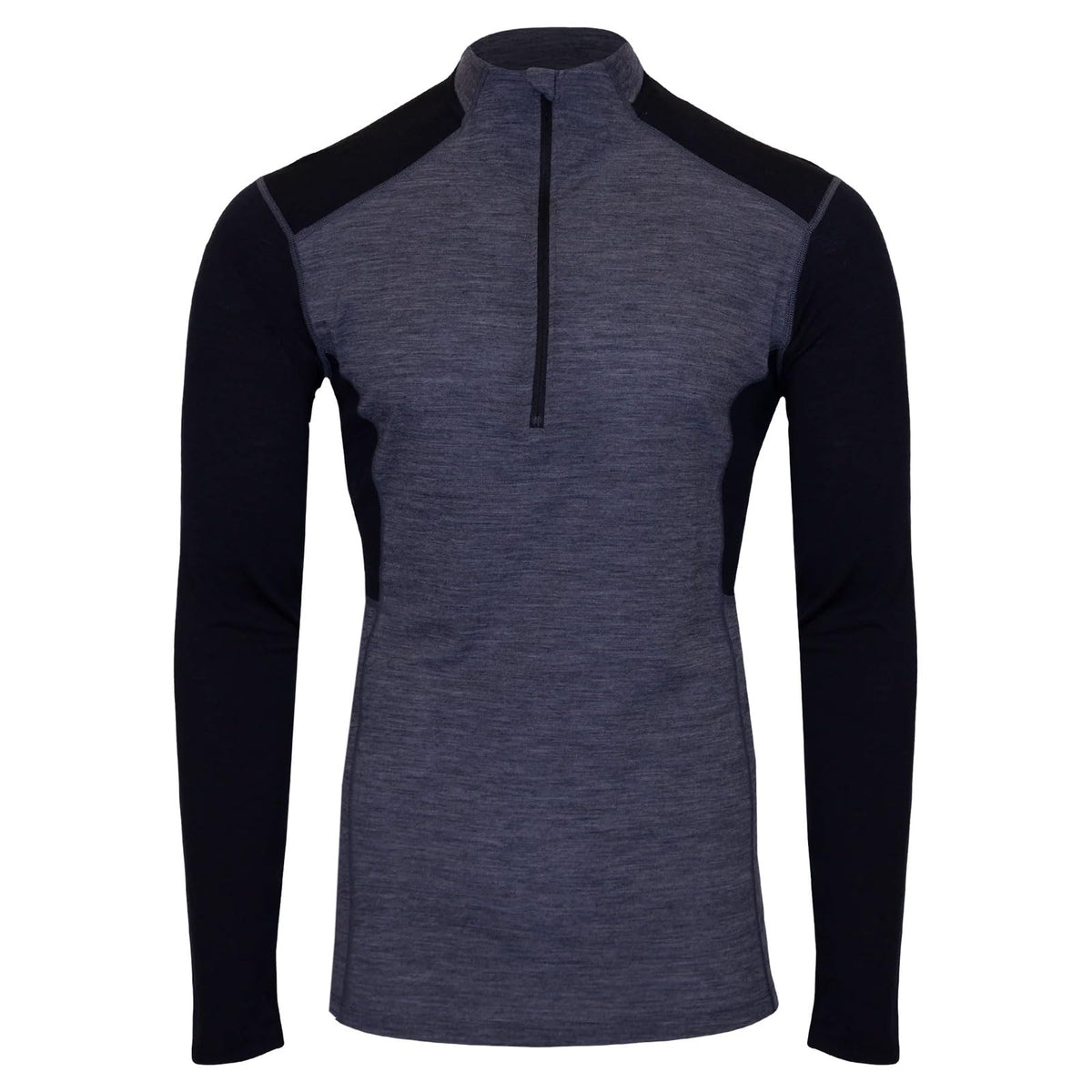 Men's Merino Wool Quarter Zip Base Layer Top with UPF 30+ Moisture-Wicking Performance