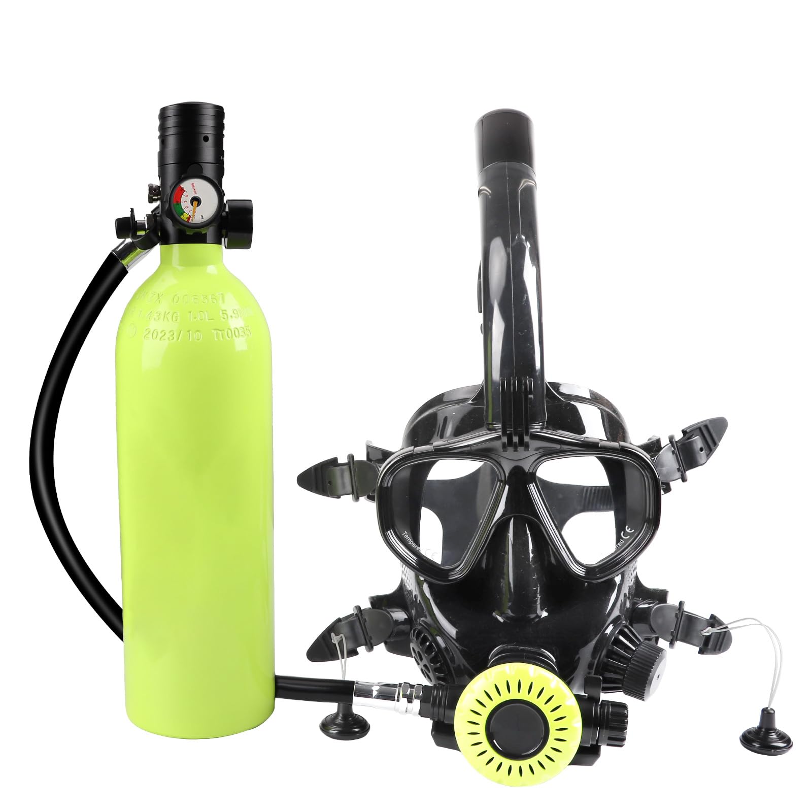 1.9L Mini Scuba Tank Kit with Diving Mask for Underwater Exploration