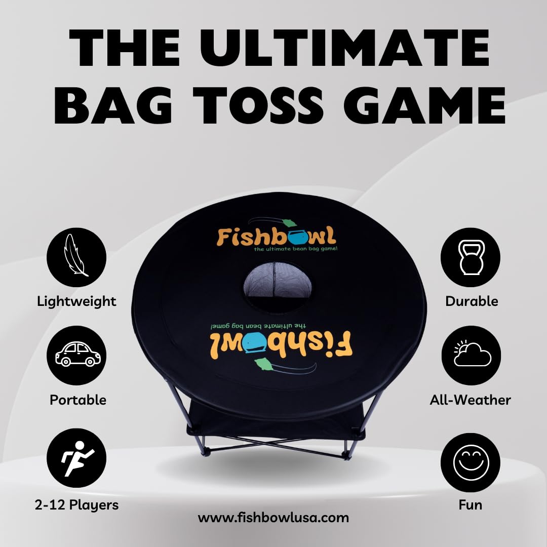 Portable Bag Toss Yard Game Set with Carry Case for Outdoor & Beach Play