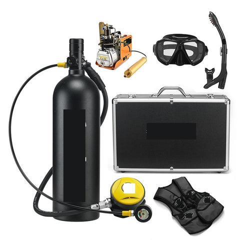 2L Scuba Tank Kit with Pressure Gauge for Diving & Snorkeling