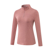 Women's Thermal Fleece Quarter Zip Long Sleeve Running & Golf Shirt