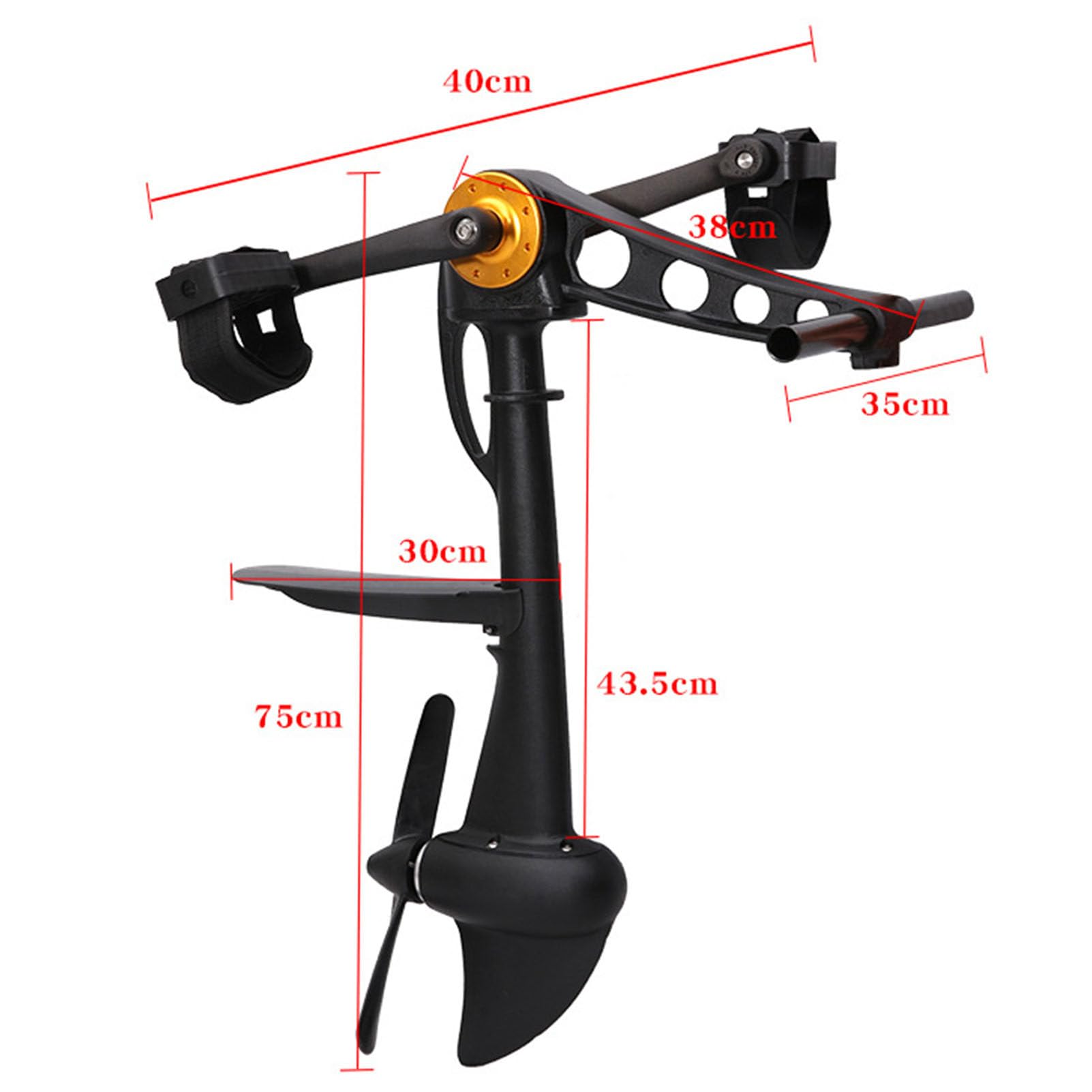 Kayak Pedal Drive System with Rudder for Inflatable Kayaks & SUPs