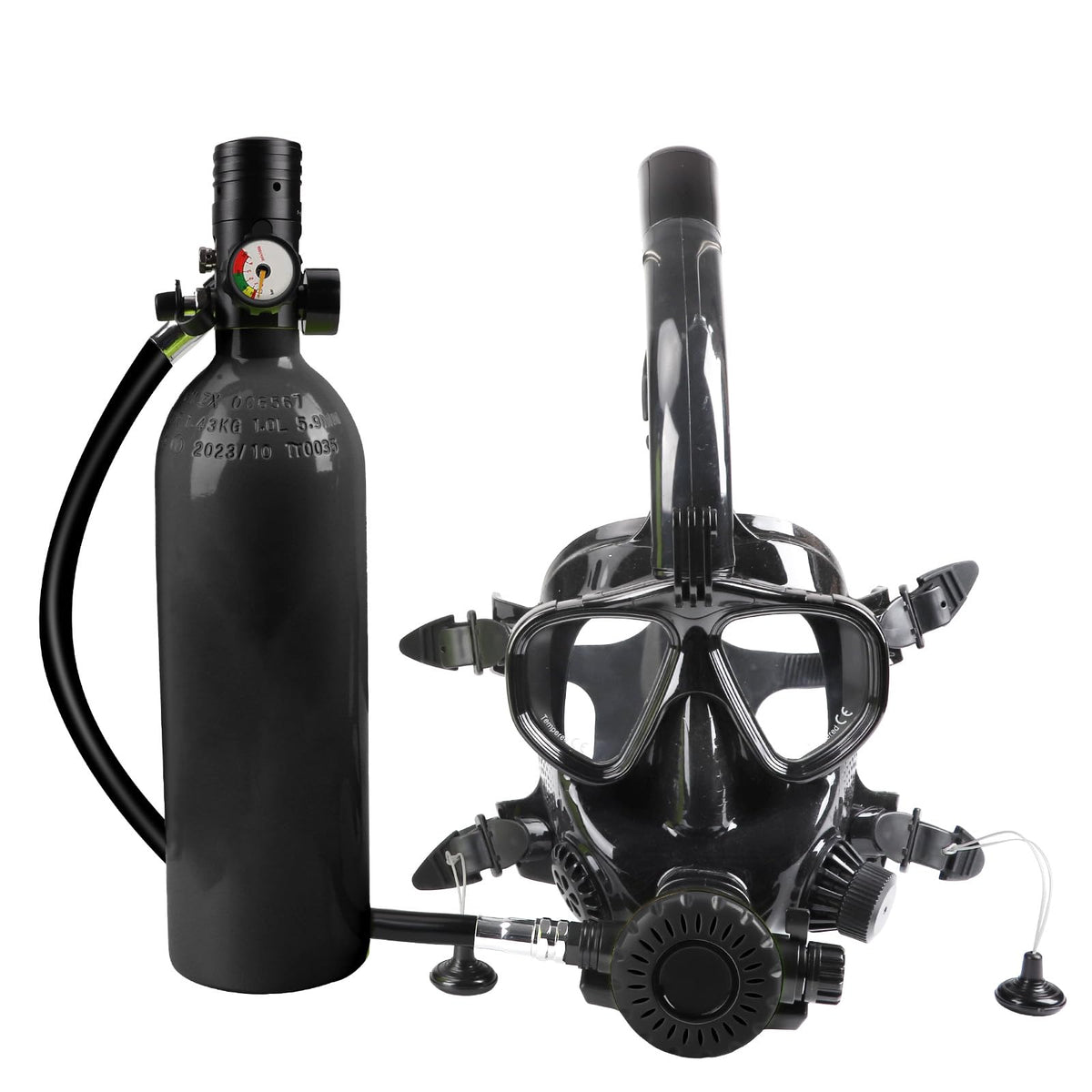1.9L Mini Scuba Tank Kit with Diving Mask for Underwater Exploration