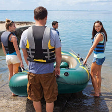 4-Person Inflatable Fishing & Rowing Boat Green