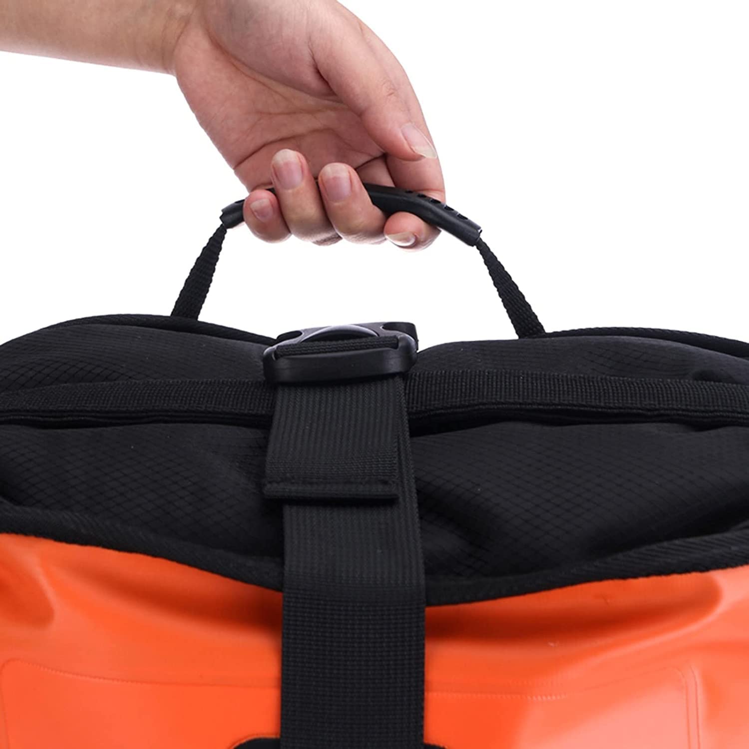 20L Waterproof Roll Top Dry Bag Backpack with Zippered Pocket