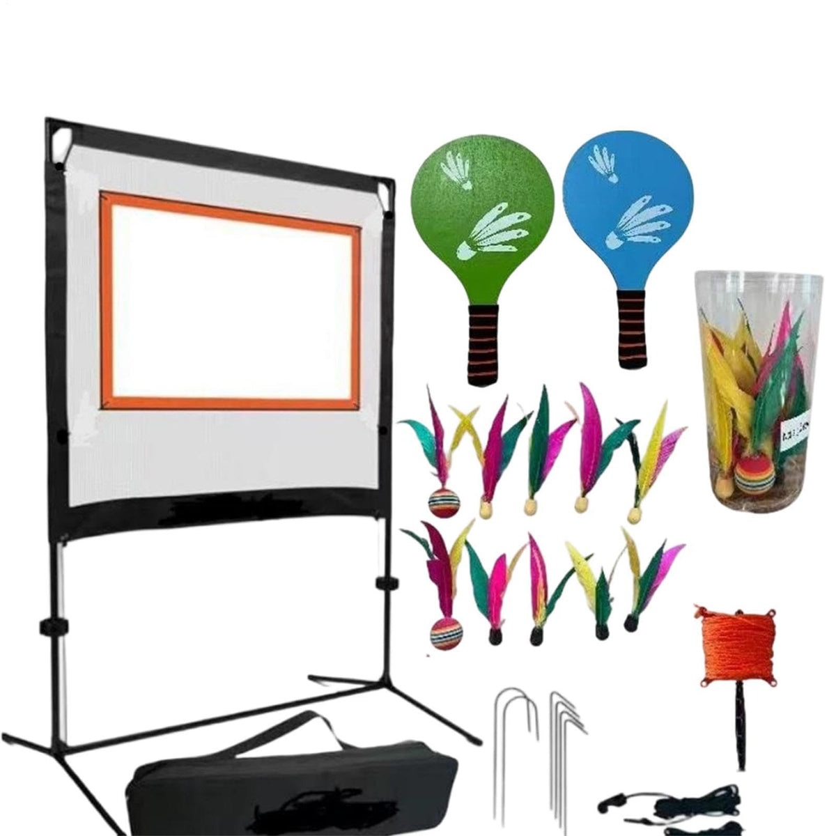 Portable Multi-Sport Paddle Game Set with Carry Bag for Indoor & Outdoor Play