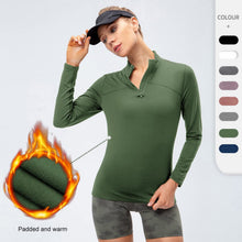 Women's Thermal Fleece Quarter Zip Long Sleeve Running & Golf Shirt