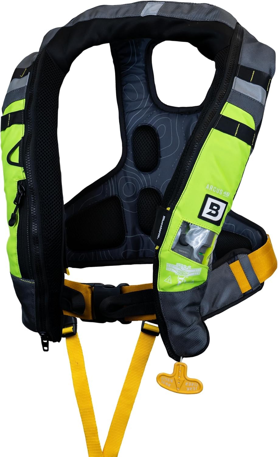 Adult Automatic Inflatable PFD Life Jacket with Manual Ripcord