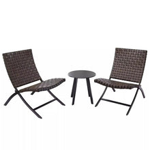 3-Piece Folding Outdoor Chairs & Table Set for Patio and Garden