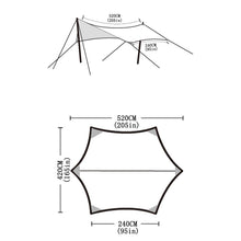 Large Beach Sun Shelter Tent for 6+ People, 165 × 95 in