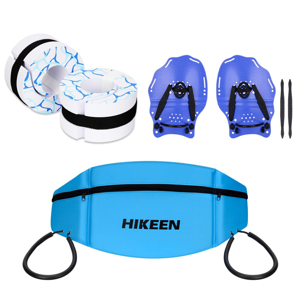 Swim Training Set with Aquatic Cuffs, Swim Belt & Hand Paddles