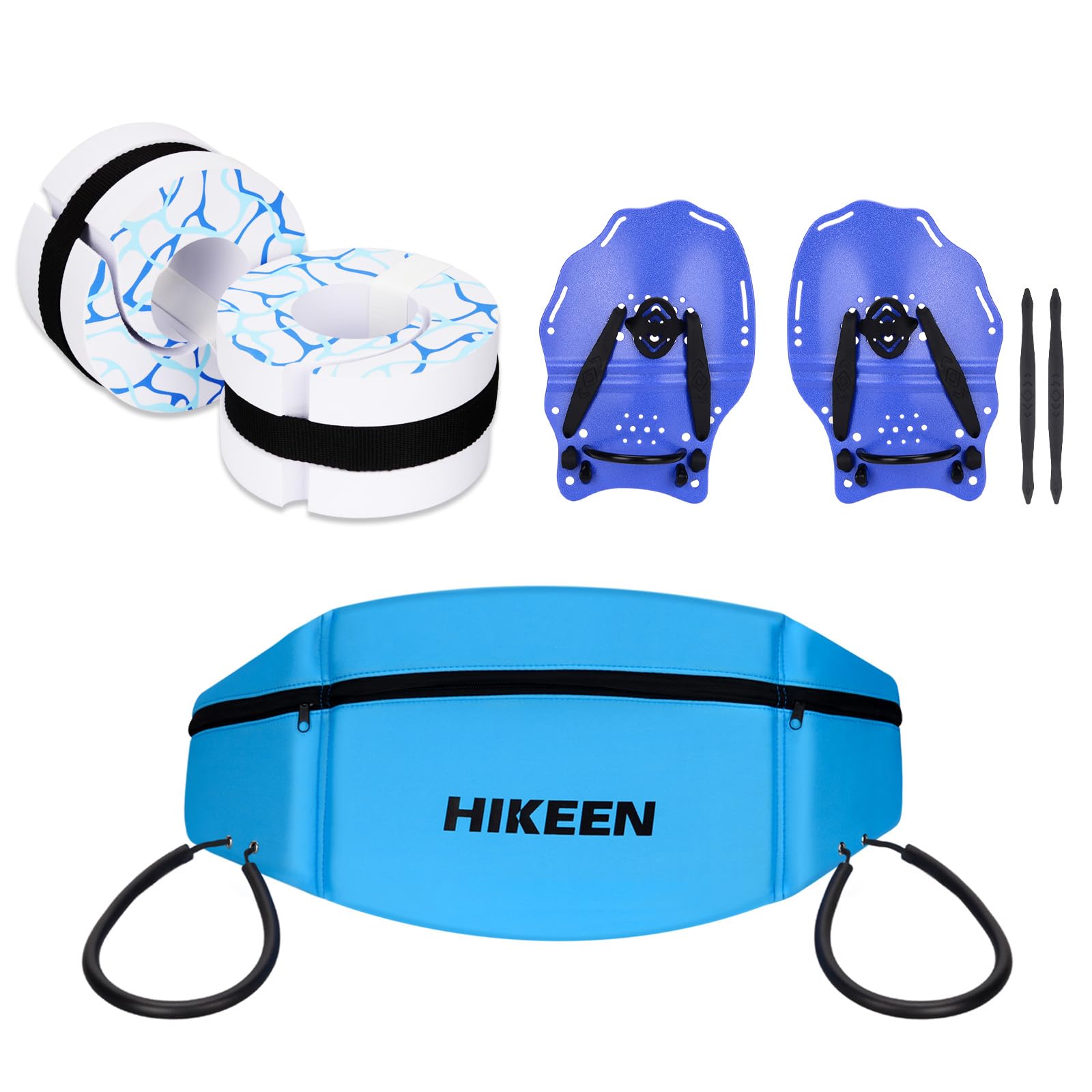 Swim Training Set with Aquatic Cuffs, Swim Belt & Hand Paddles