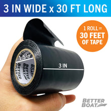 Heavy-Duty Waterproof Repair Tape for Boat Covers, Tents, Awnings & Air Mattresses, 30 ft x 3 in