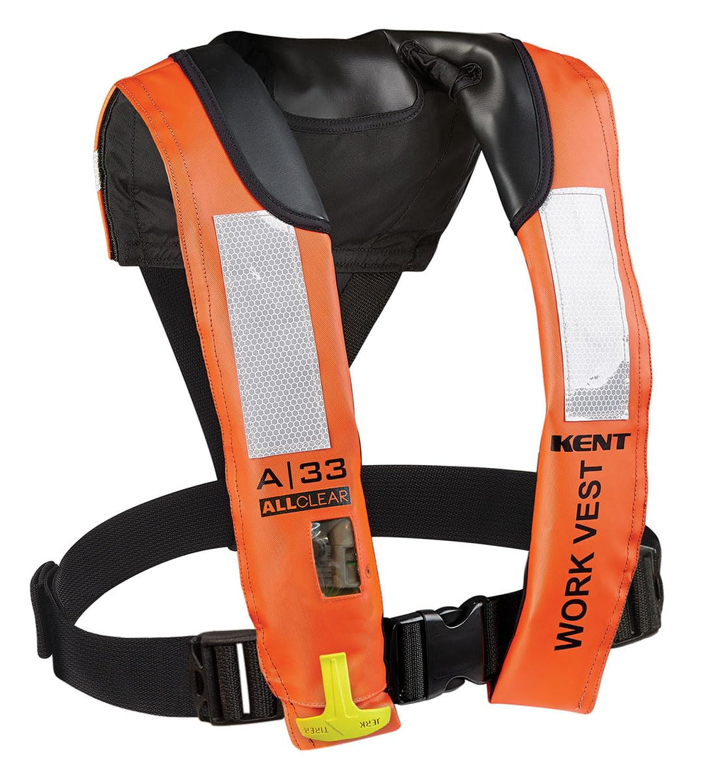 Kent A-33 Automatic All Clear Inflatable Work Life Jacket