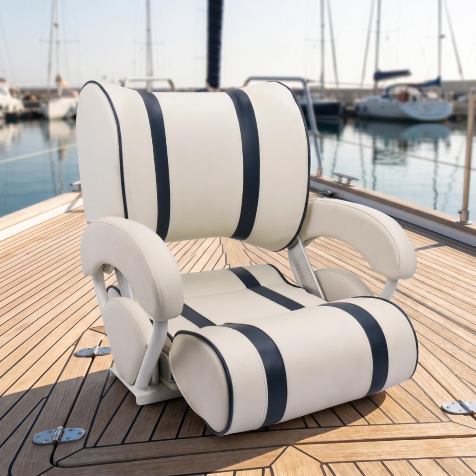Heavy-Duty Boat Bucket Seat with Armrests for Yachts