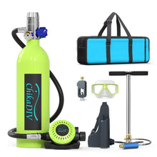 1L Portable Mini Scuba Tank Kit with Hand Pump for Diving