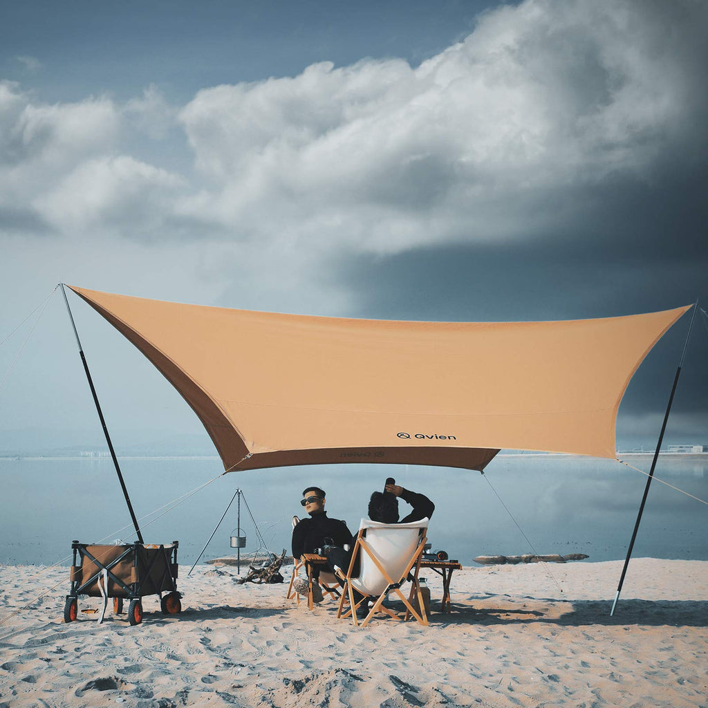 Large Beach Sun Shelter Tent for 6+ People, 165 × 95 in