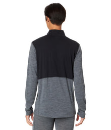 Men's Merino Wool Quarter Zip Base Layer Top with UPF 30+ Moisture-Wicking Performance