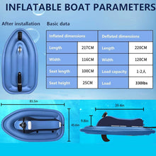 2-in-1 Electric Inflatable Jet Boat with Underwater Scooter, 500W Thruster