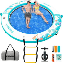 8 FT Inflatable Water Hammock Floating Dock with Mesh & Ladder